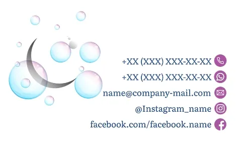 Cleaning company business card template