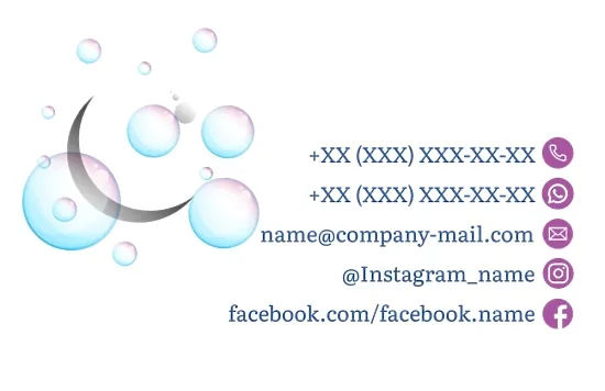 Cleaning company business card template