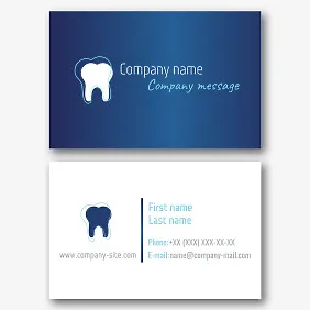 Dentist's business card template