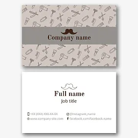 Hairdresser's business card template