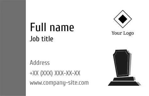 Tombstone Manufacturer's business Card Template