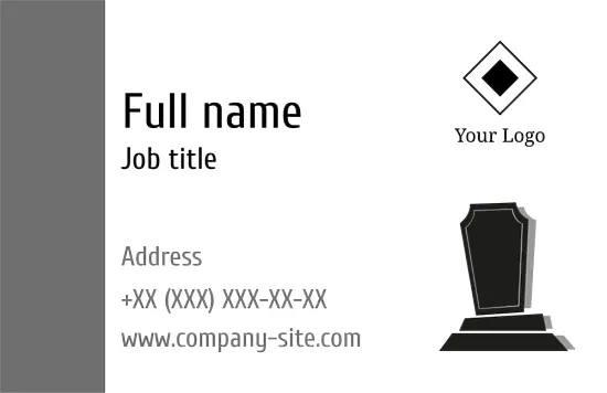 Tombstone Manufacturer's business Card Template