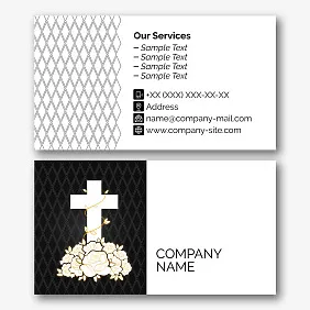 Funeral home business card template