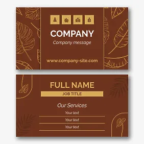 Business card template for baths, saunas
