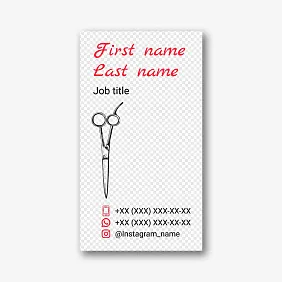 Hairdresser's business card template