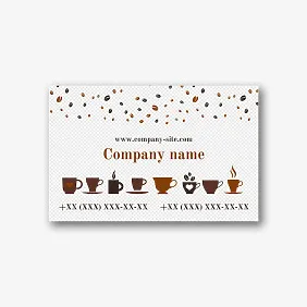 Coffee shop business card template