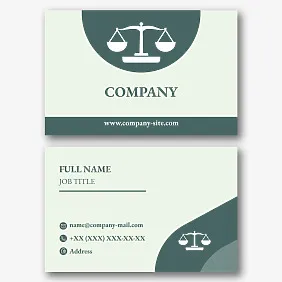 Lawyer's business card template 
