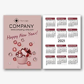 New Year's Holiday Calendar template