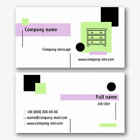 Furniture maker's business card template