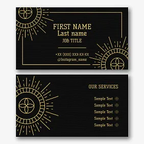 Tarologist's Dark business card template 