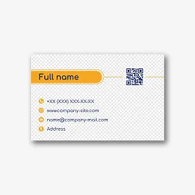 Template of a strict personal Euro business card