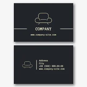 Furniture salon business card template
