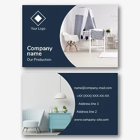Furniture store business card template