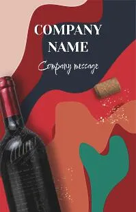 Business card template for a wine store
