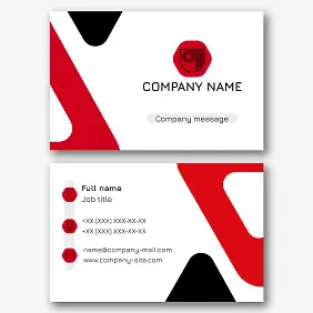 Stylish business card template-letters