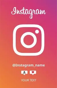 Vertical Instagram business card template