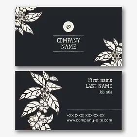 Coffee supplier Business card template