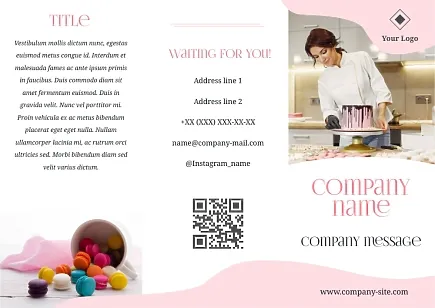 Confectionery booklet template